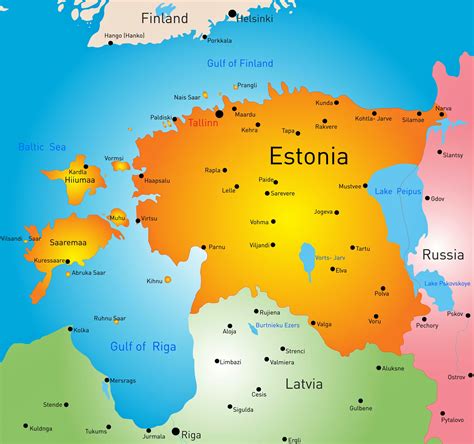 エストニア 地図 - デジタル社会の先駆者としての地図